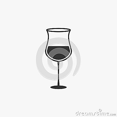 Wine glass icon, glass, drink, alcohol Vector Illustration