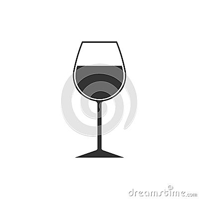 Wine glass icon. Goblet symbol. Vector illustration. Flat design Stock Photo