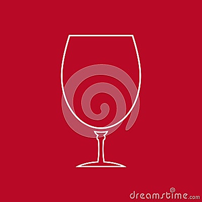 Wine glass icon - Vector Vector Illustration