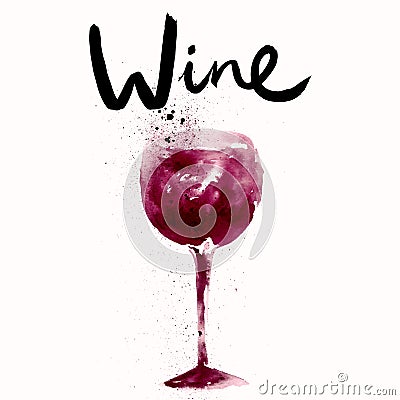 Wine glass Vector Illustration