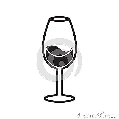 wine glass juice logo Vector Illustration