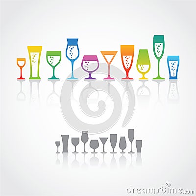 Wine glasses Vector Illustration