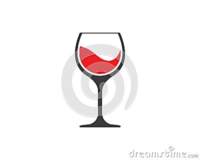 wine glasses toasting logo icon vector Vector Illustration