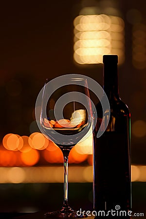 Wine and goblet Stock Photo