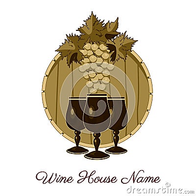 Wine house Vector Illustration