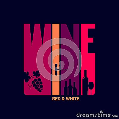 Wine label design background Vector Illustration