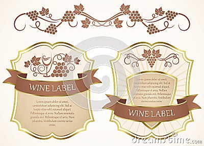 Wine label Vector Illustration