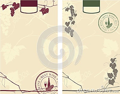 Wine labels Vector Illustration