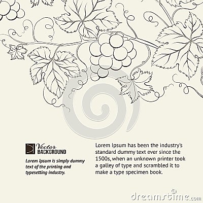 Wine list. Vector Illustration