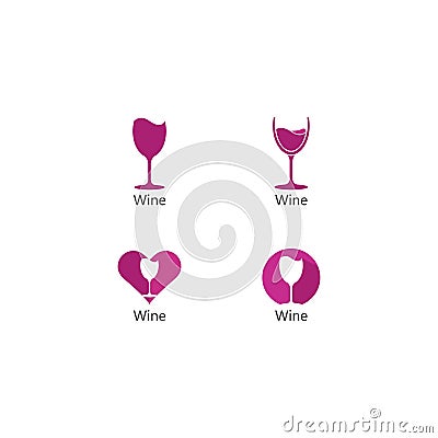 Wine logo design template Vector Illustration