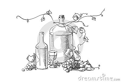 Wine making Vector Illustration