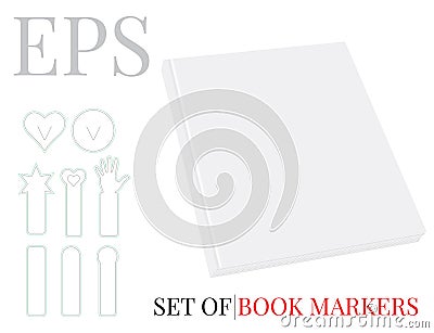 Book marker template, die cut and laser cutting layers vector Vector Illustration