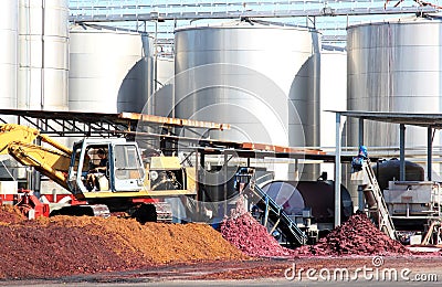 Wine-producing factory, Zapponeta, Italy Editorial Stock Photo