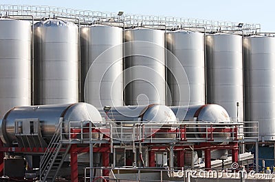 Wine-producing factory in Zapponeta, Italy Stock Photo