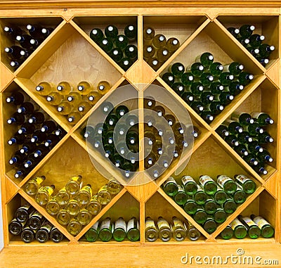 Wine Rack Stock Photo