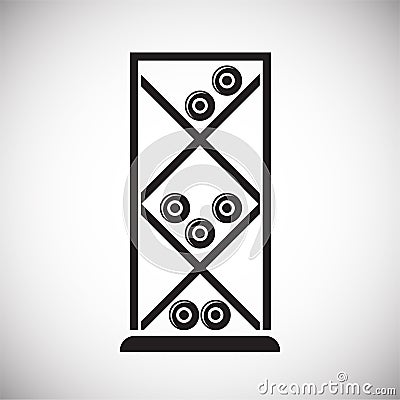 Wine related icon on background for graphic and web design. Simple vector sign. Internet concept symbol for website Vector Illustration