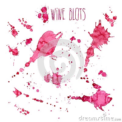 Wine splash and blots concept Vector Illustration