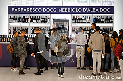 Wine tasting at Vinum Alba, Italy Editorial Stock Photo