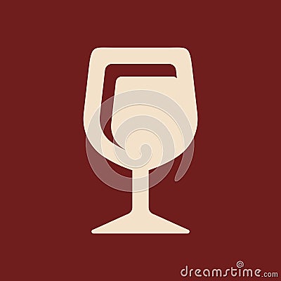 Red wine vector icon Vector Illustration