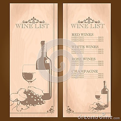 Wine vintage frame Vector Illustration