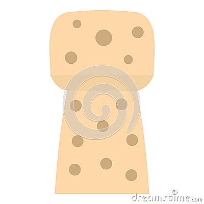 Wine wooden cork icon Vector Illustration