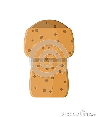 Wine wooden cork Vector Illustration