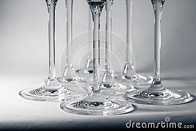 wineglass detail black and white Stock Photo