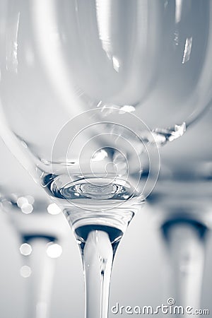 wineglass detail black and white Stock Photo