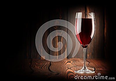 Wineglass of red win Stock Photo