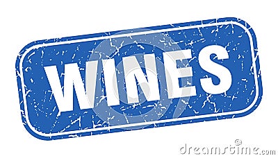 wines stamp. wines square grungy isolated sign. Vector Illustration