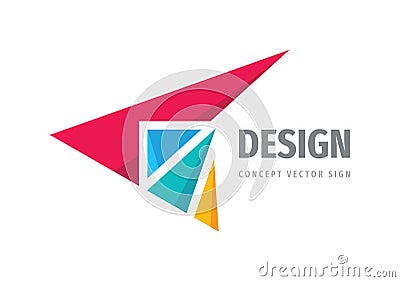 Wing - concept logo template vector illustration. Dynamic transport sign. Active sport fitness symbol. Abstract arrow icon. Vector Illustration