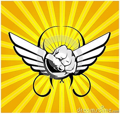 Wing fist Vector Illustration