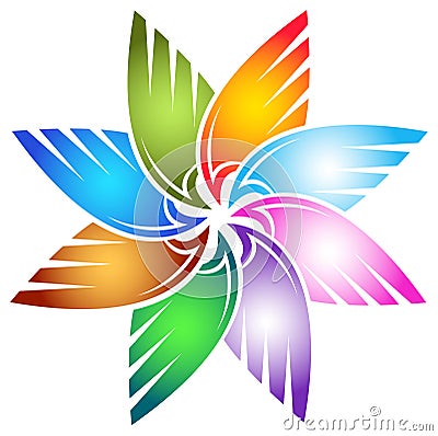 Wing flower Vector Illustration