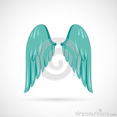 Wing Icon Flat Vector Illustration