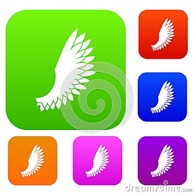 Wing set collection Vector Illustration