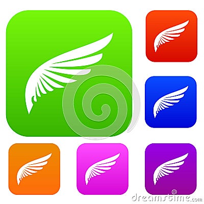 Wing set collection Vector Illustration