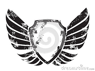 Winged crest Vector Illustration