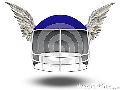 Winged Football Helmet Stock Photo