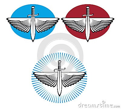 Winged sword Vector Illustration