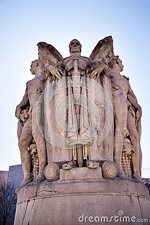 Winged War God George Gordon Meade Memorial Civil War Statue Wa Editorial Stock Photo