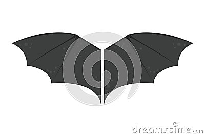 Wings bat black animalwildlife fly halloween mammal vampire flight and natural hawk life peace design element Vector Illustration