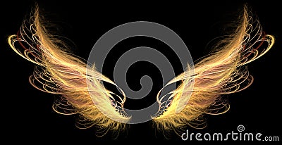 Wings (fire, demon) Stock Photo