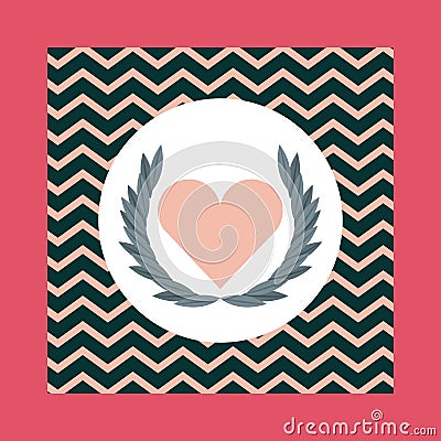 Wings and Heart shape icon. Love design. Vector graphic Vector Illustration