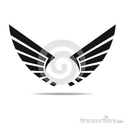 Wings icon Wings vector Collection. Eagle bird heraldic Vector Illustration