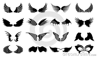 Wings Icons Vector Illustration