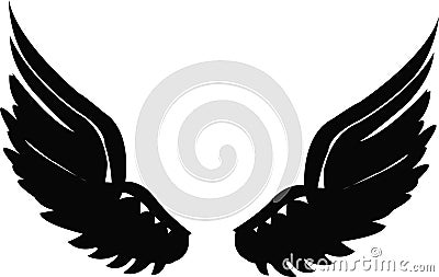 Wings jpg image with svg vector cut file for cricut and silhouette Stock Photo