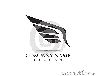 wings logo symbol for a professional designe Stock Photo