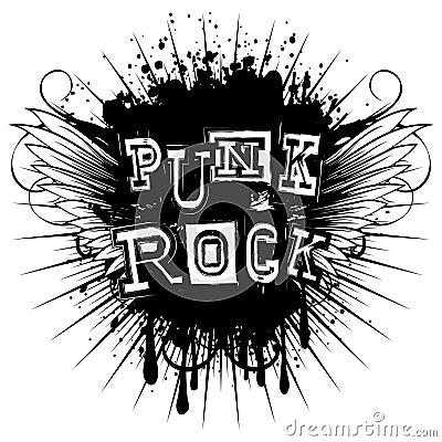 Wings punk rock_var 1 Vector Illustration