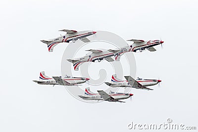 Wings of Storm of the Croatian Air Force display Editorial Stock Photo