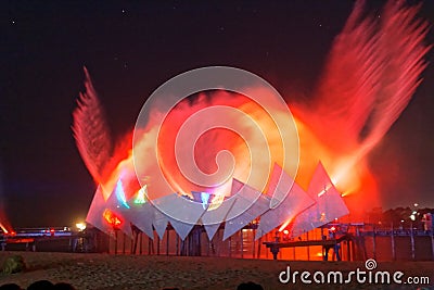 Wings Of Time, Lights and Sound show Editorial Stock Photo